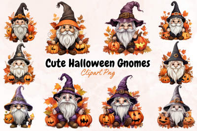 Cute Halloween Gnomes Sublimation Bundle
