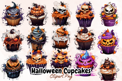 Halloween Cupcakes Sublimation Bundle