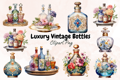 Luxury Vintage Bottles Sublimation