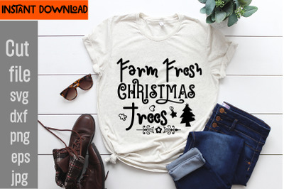 Farm Fresh Christmas Trees SVG cut file&2C;Vintage Christmas Bundle&2C; Vint