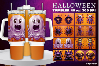 Inflated Halloween Tumbler Wrap | 40 Oz | Sublimation