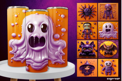 Inflated Halloween Tumbler Wrap | 20 Oz | Sublimation