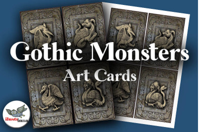 Terrifying Gothic Monsters Art Cards 3,5&quot;x5&quot;