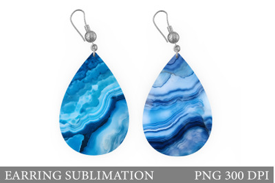 Stone Texture Earring. Abstract Teardrop Earring Sublimation