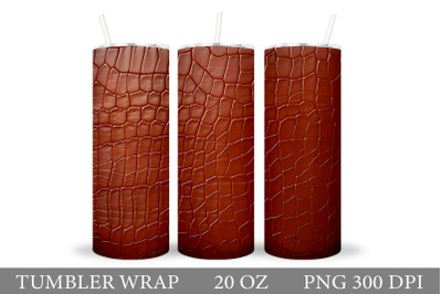 Tooled Leather Tumbler Sublimation. Leather Texture Tumbler