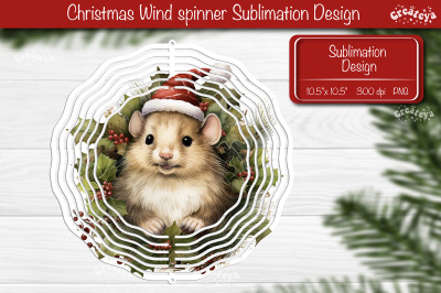 Christmas wind spinner Sublimation Christmas Animal sublimation wind s