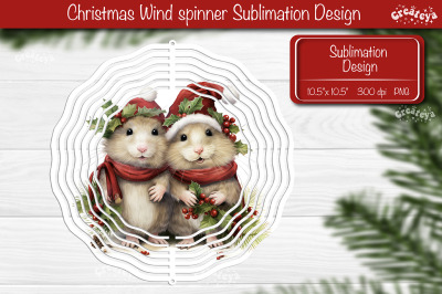 Christmas wind spinner Sublimation Christmas Animal sublimation wind s