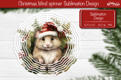 Christmas wind spinner Sublimation Christmas Animal sublimation wind s