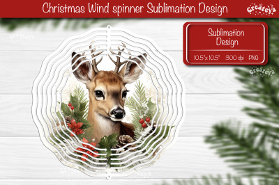 Christmas wind spinner Sublimation Christmas Animal sublimation wind s