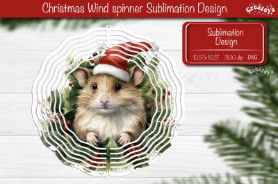 Christmas wind spinner Sublimation Christmas Animal sublimation wind s