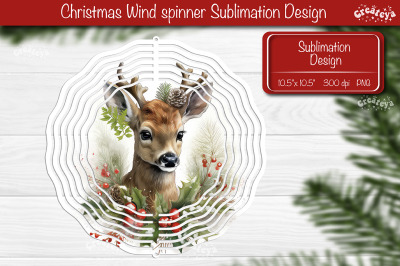 Christmas wind spinner Sublimation Christmas Animal sublimation wind s