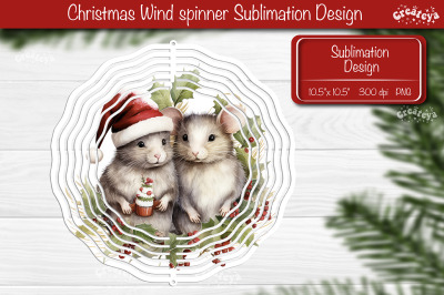 Christmas wind spinner Sublimation Christmas Animal sublimation wind s