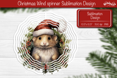 Christmas wind spinner Sublimation Christmas Animal sublimation wind s