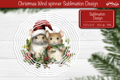 Christmas wind spinner Sublimation Christmas Animal sublimation wind s