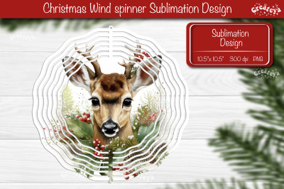 Christmas wind spinner Sublimation Christmas Animal sublimation wind s