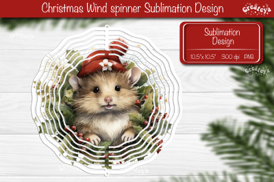 Christmas wind spinner Sublimation Christmas Animal sublimation wind s