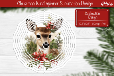 Christmas wind spinner Sublimation Christmas Animal sublimation wind s