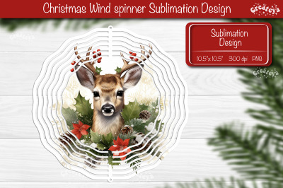 Christmas wind spinner Sublimation Christmas Animal sublimation wind s