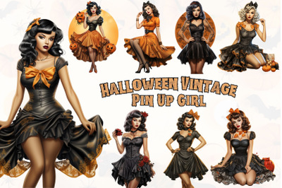 Halloween Vintage Pin Up Girl