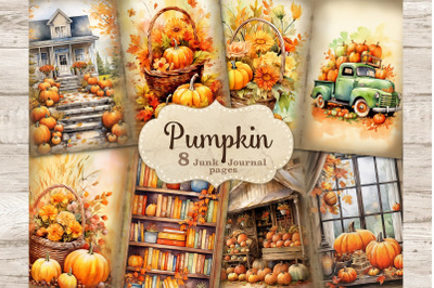Pumpkin Junk Journal Pages | Autumn Collage