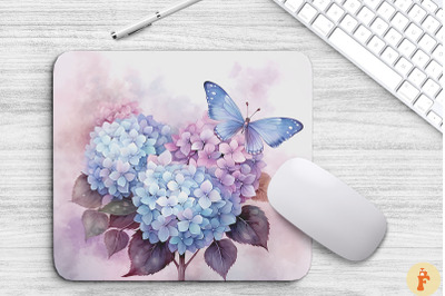 Delicate Hydrangea Flowers Mouse Pad