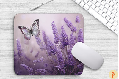 Delicate Lavender Flowers Mouse Pad