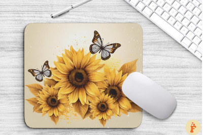 Delicate Sunflower Flowers Mouse Pad