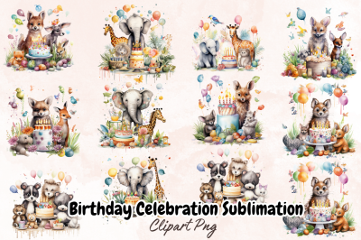 Birthday Celebration Sublimation Clipart