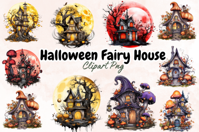 Simple Halloween Fairy House Sublimation