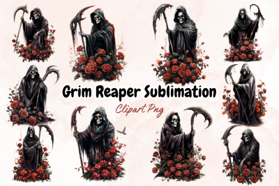 Grim Reaper Sublimation Clipart