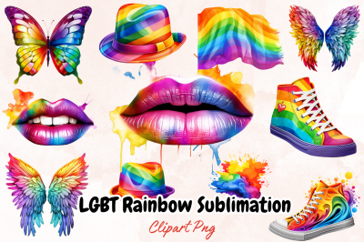 LGBT Rainbow Sublimation Clipart