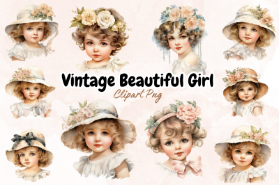 Vintage Beautiful Girl Sublimation