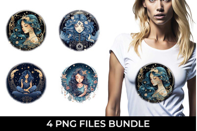 Luna Boho Goddess - Enchanting T-Shirt Sublimation Bundle