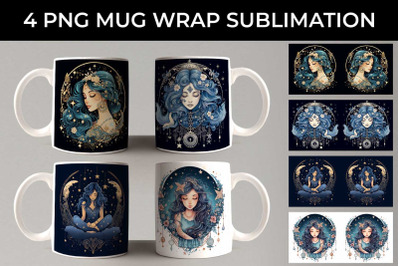 Luna Boho Goddess - Enchanting Mug Wrap Sublimation Bundle
