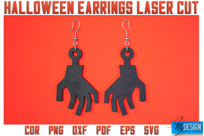 Halloween Earrings Laser Cut SVG | Accessories Laser Cut SVG Design |