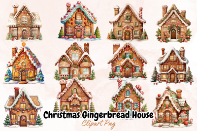 Christmas Gingerbread House Clipart