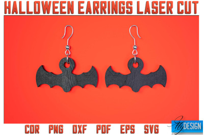 Halloween Earrings Laser Cut SVG | Accessories Laser Cut SVG Design |