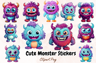 Cute Monster Stickers Bundle