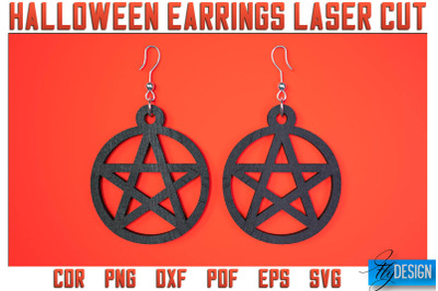 Halloween Earrings Laser Cut SVG | Accessories Laser Cut SVG Design |