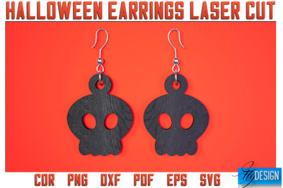 Halloween Earrings Laser Cut SVG | Accessories Laser Cut SVG Design |