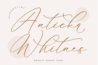 Anticka Whitnes - Beauty Script Font