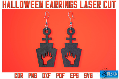 Halloween Earrings Laser Cut SVG | Accessories Laser Cut SVG Design |