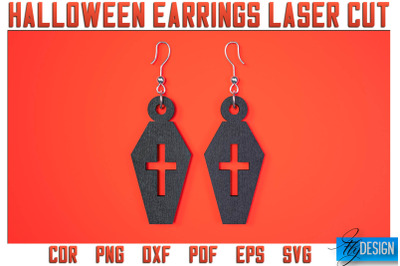 Halloween Earrings Laser Cut SVG | Accessories Laser Cut SVG Design |