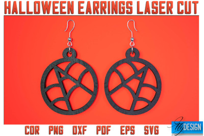 Halloween Earrings Laser Cut SVG | Accessories Laser Cut SVG Design |