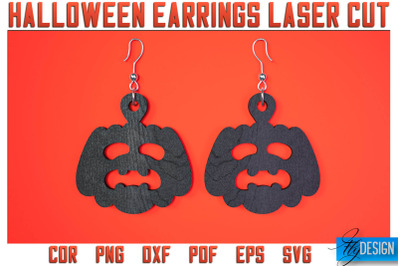 Halloween Earrings Laser Cut SVG | Accessories Laser Cut SVG Design |