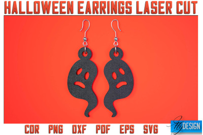 Halloween Earrings Laser Cut SVG | Accessories Laser Cut SVG Design |