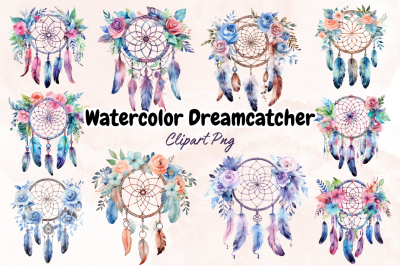 Watercolor Dreamcatcher Clipart