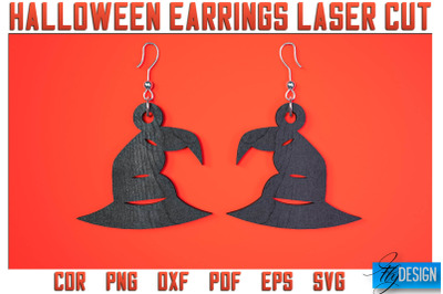 Halloween Earrings Laser Cut SVG | Accessories Laser Cut SVG Design |