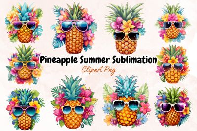 Pineapple Summer Sublimation Clipart