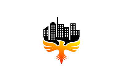 bird buildings vector template logo design